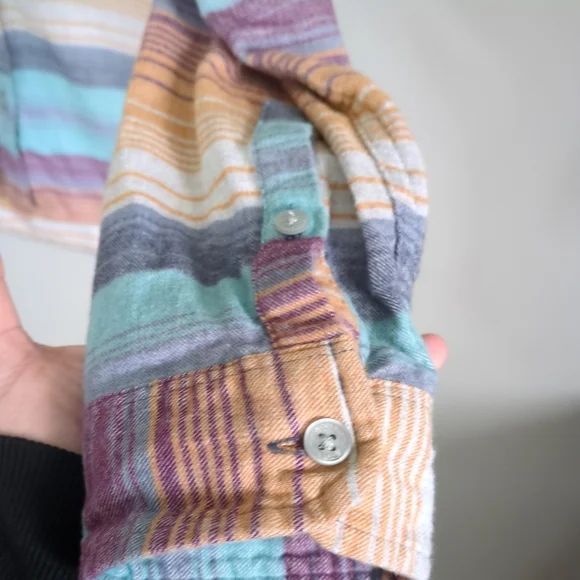 Toad & Co. Lightfoot Long Sleeve Shirt Lightweight Flannel Multi Colour Size M - Picture 4 of 6
